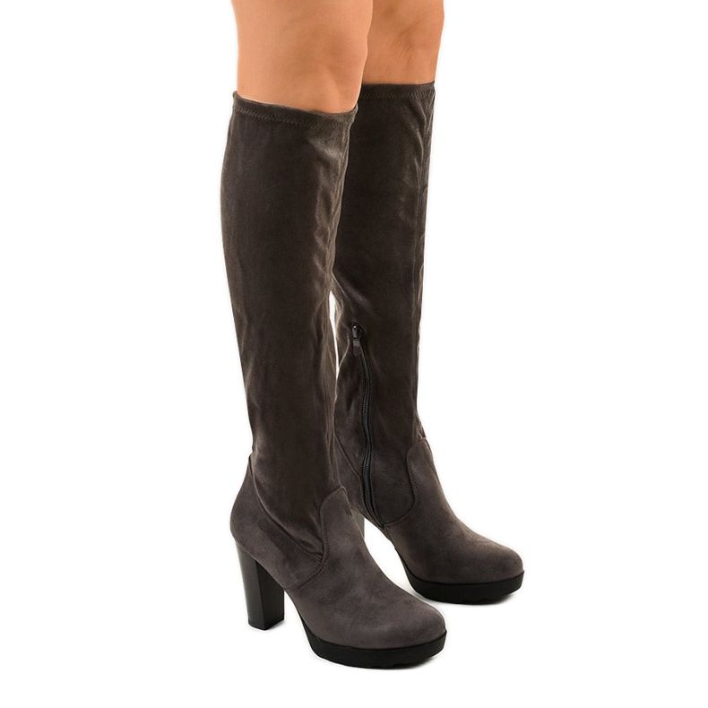 Sive čizme od eko-antilopa iz Enmirgtona siva