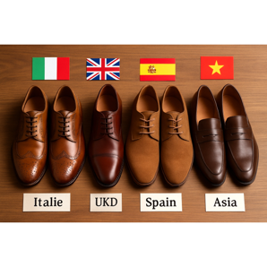 Muške cipele - razlike između zemalja proizvodnje (Italija, UK, Španjolska, Azija)