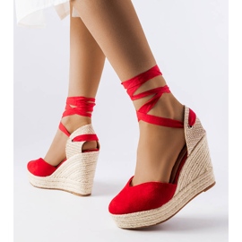 Crvene wedge espadrile iz Adelinde crvena 1