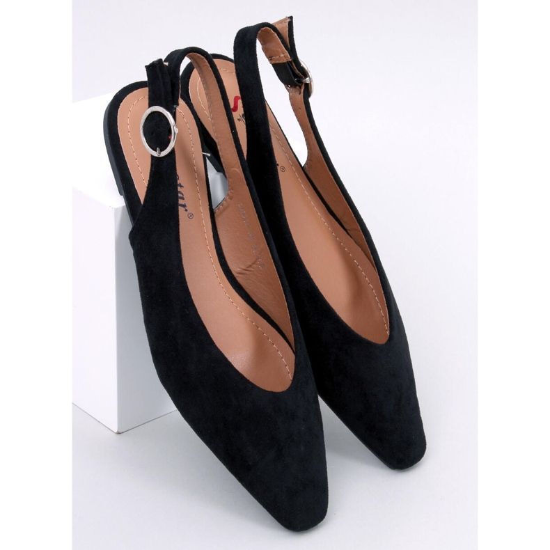 Kehlani crne balerinke s otvorenom petom crna 1