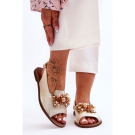 Ravne sandale Nicole 2805/064 zlato zlatna 1