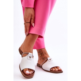 Ženske sandale s ravnom petom Nicole 2806/009 Bijela 2