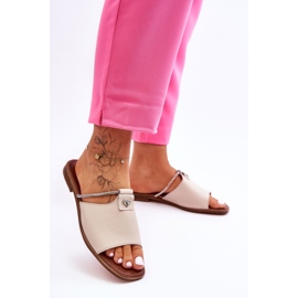 Ženske sandale s ravnom petom Nicole 2806/054 Bež 1