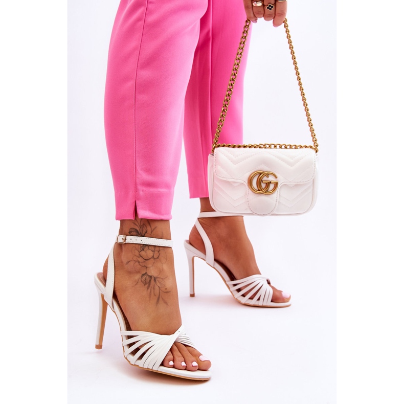 Ženske sandale na visoku petu Bijele My Darling bijela 1