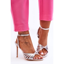 Ženske sandale srebrne My Darling srebro 1