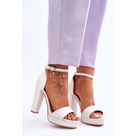WS1 Bijele Mandy sandale na visoku petu bijela 1