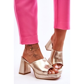 WS1 Zlatne Livesa kožne visoke pete zlatna 1