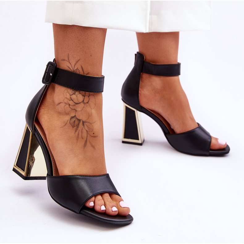 PS1 Elegantne sandale na visoku petu crne boje Sorel crna 2