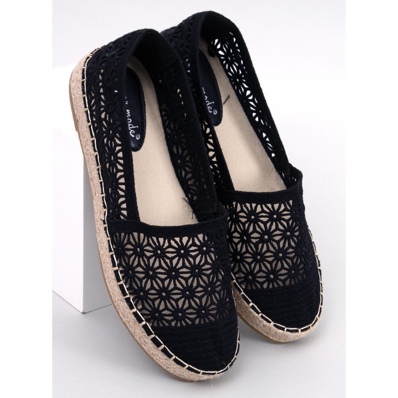 Ažurirane espadrile od Terian Black crna 1