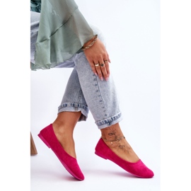 Ženska balerina Suede Fuchsia Lasota ružičasta 2