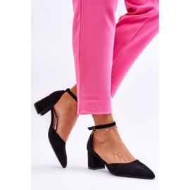 Cipele na potpeticu od brušene kože Black Promise crna 2