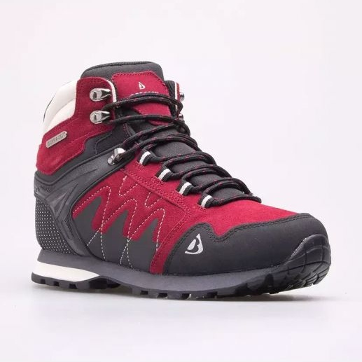 Bergson čizme za hodanje u Tubkal srednjoj bordo boji crvena 1