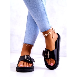 Klasične papuče s kopčom Big Star JJ274A307 crne crno 1