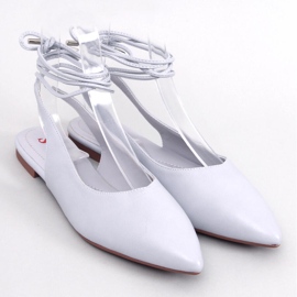 Jody Grey balerinke s otvorenom petom na vezanje siva 1