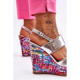 Calderia ženske sandale na tanku srebrnu srebro 2