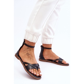 Ženske ravne japanke s patentnim zatvaračem crne visine! crno 1