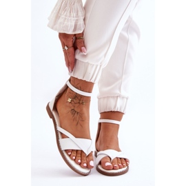 Ženske japanke s patentnim zatvaračem ravne sandale bijele boje! bijela 1