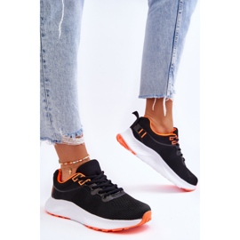 WR1 Klasične ženske sportske cipele na vezanje crno-narančaste Darla 6