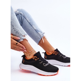 WR1 Klasične ženske sportske cipele na vezanje crno-narančaste Darla 1