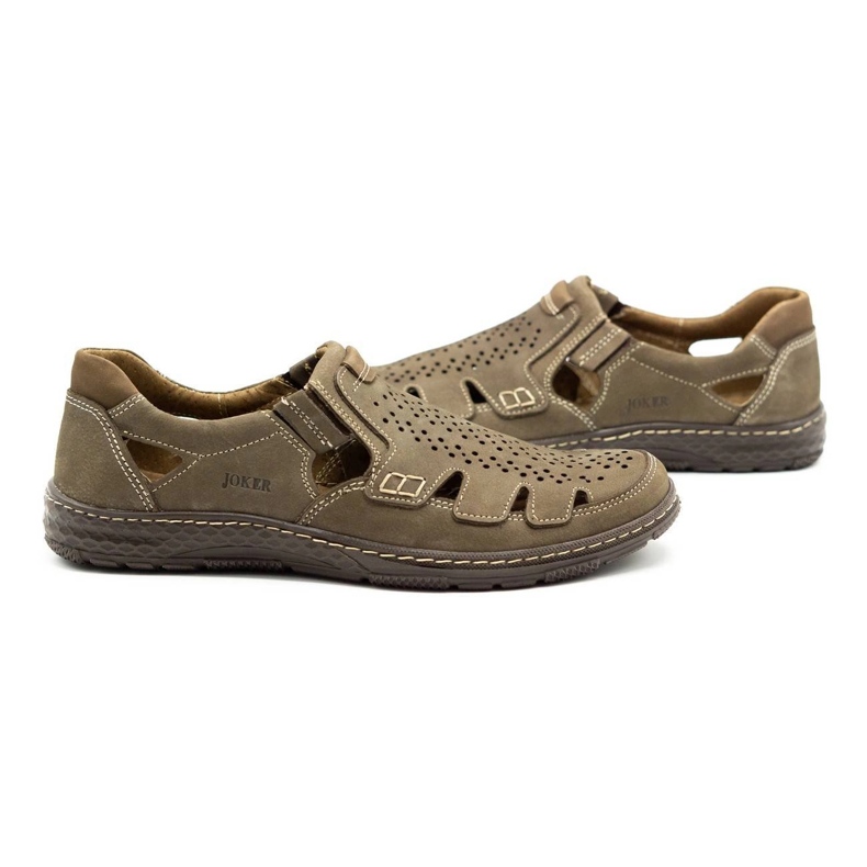 Joker Muške ljetne kožne cipele, maska ​​na klizanje 500J zelena 3