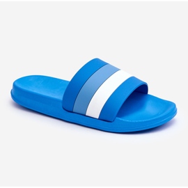 Ženske prugaste papuče Blue Vision plava 1
