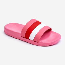 Ženske tamnoružičaste papuče Vision na pruge ružičasta 1