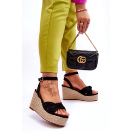 Ženske sandale na tanku crnu Kendall crno 2