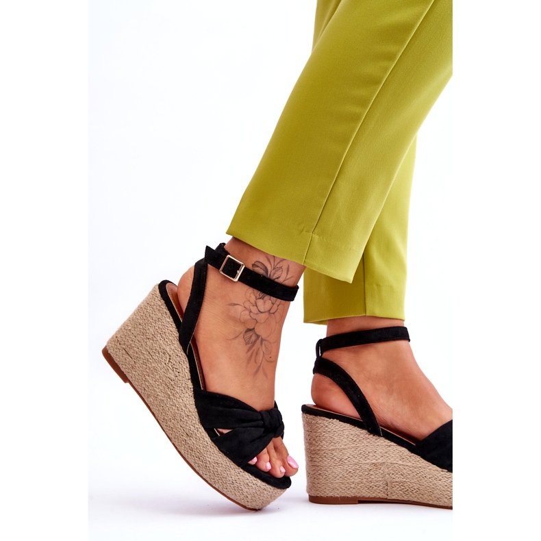 Ženske sandale na tanku crnu Kendall crna 3