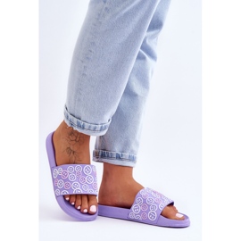 Ženske papuče s emotikonima Ljubičasta Cosette 1