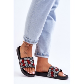 Ženske papuče s emotikonima Black Cosette crna 1