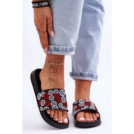 Ženske papuče s emotikonima Black Cosette crna 2