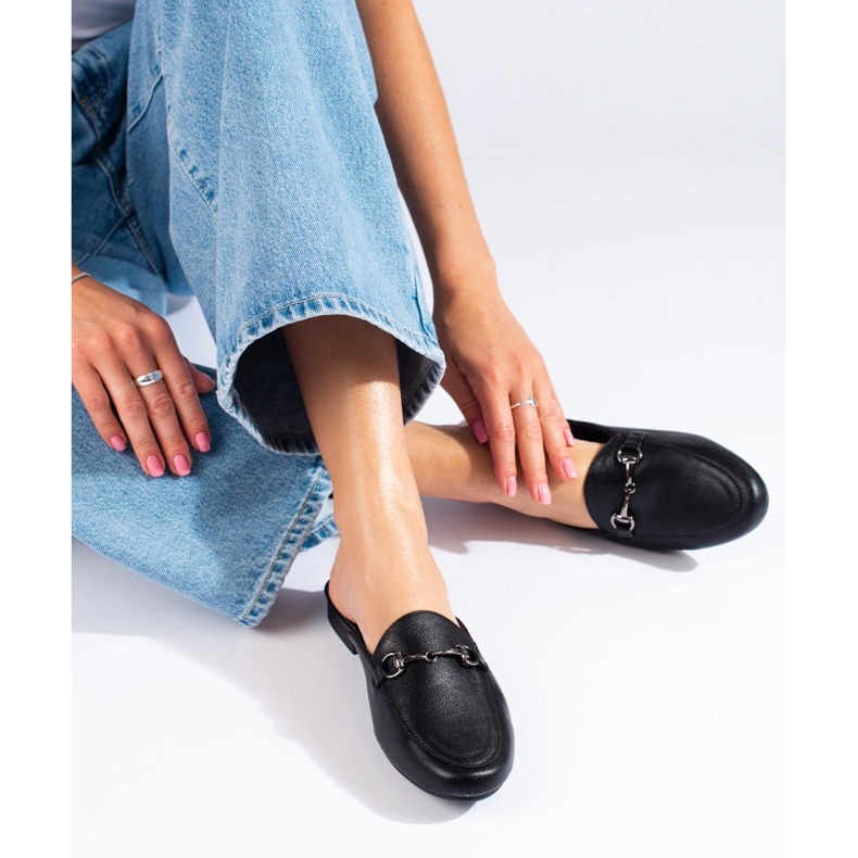 Ženske crne papuče Vinceza crna 2