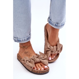 Corduroy Cork papuče tamno bež ljetne 1