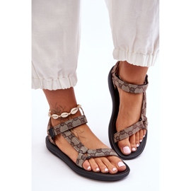 Ženske sportske sandale s uzorkom Brown Ultimate smeđa 2