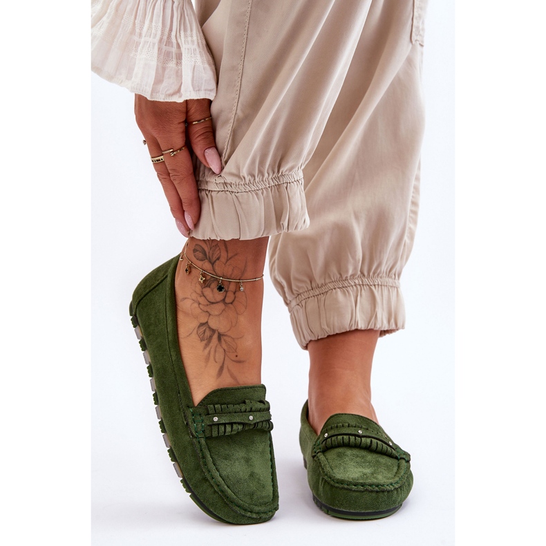 PG1 Ženske natikače od brušene kože Green Clorie zelena 2