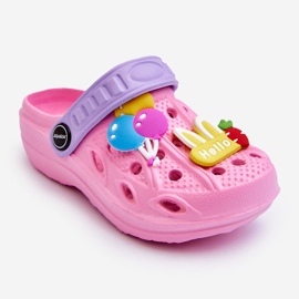 WJ1 Dječji Foam Light Crocs Slides Pink slatkiši ružičasta 1