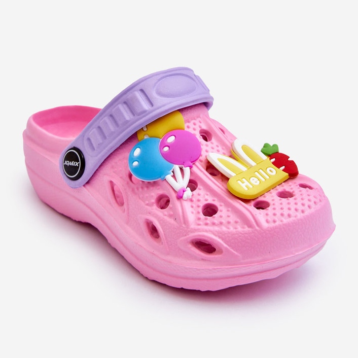 WJ1 Dječji Foam Light Crocs Slides Pink slatkiši ružičasta 1