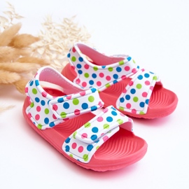 Dječje pjenaste sandale s laganim uzorkom, ružičasto-bijele Malaga ružičasta 2