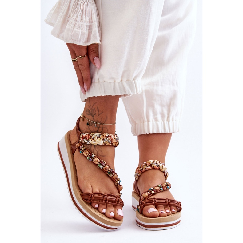 Udobne ženske sandale na tanku braon Jodie smeđa 1