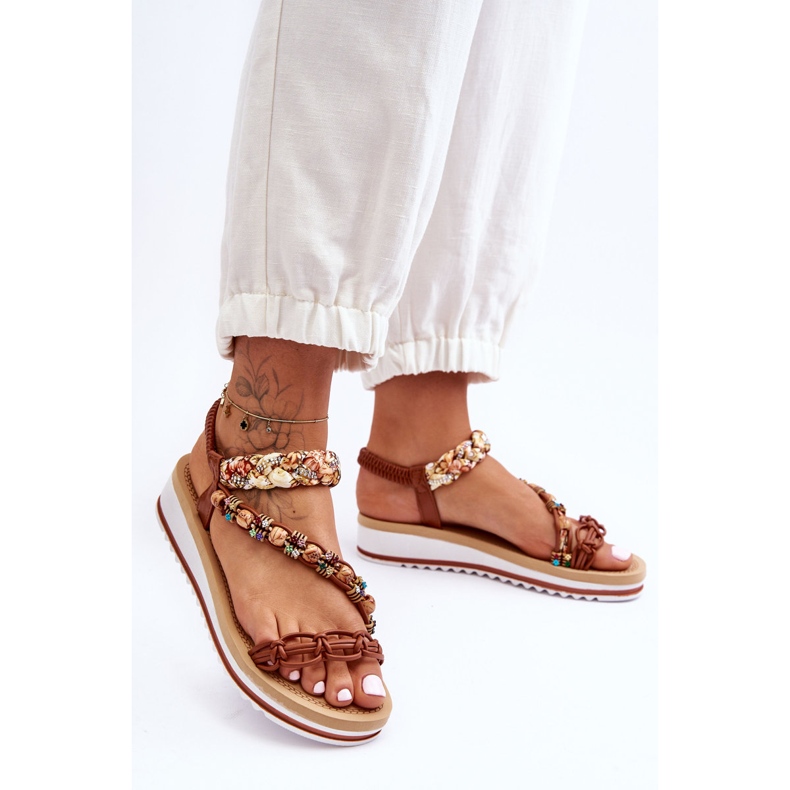 Udobne ženske sandale na tanku braon Jodie smeđa 2