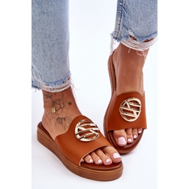 Ženske Camel Secrets ukrašene papuče smeđa 1