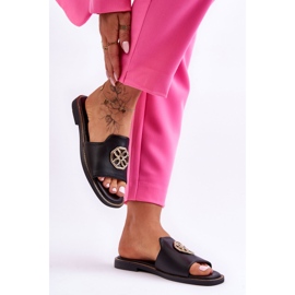 Ženske klasične sandale s ravnom petom, crne Larotte crna 2