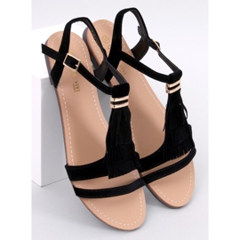 Corbin Crne sandale s resama crno 1