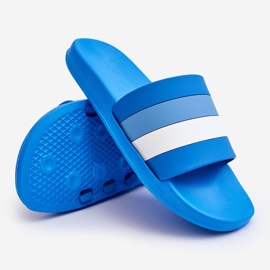 WJ1 Muške prugaste papuče Blue Vision plava 2