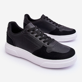 WJ1 Muške crne sportske cipele Castiel na vezanje crno 1