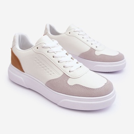 WJ1 Muške bijele sportske cipele Castiel na vezanje bijela 1