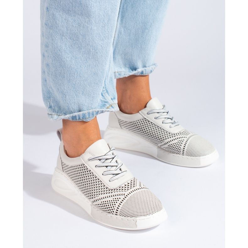 ARTIKER Svijetle kožne tenisice siva 2