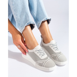 ARTIKER Svijetle kožne tenisice siva 1