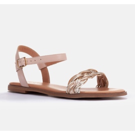 Marco Shoes Ravne sandale bež 1