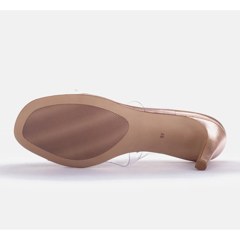 Marco Shoes Sandale s prozirnim prugama ružičasta 1